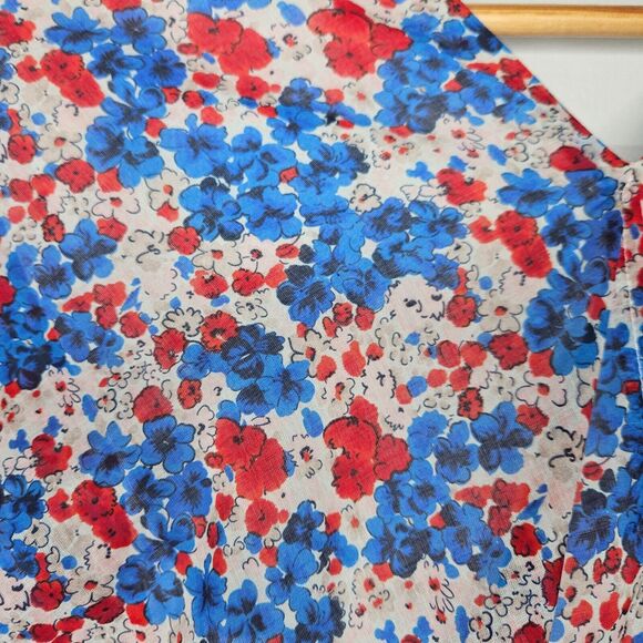 CARON CALLAHAN Selma Maxi Dress Floral Short Sleeve Cotton Voile Posy Small - Picture 4 of 16